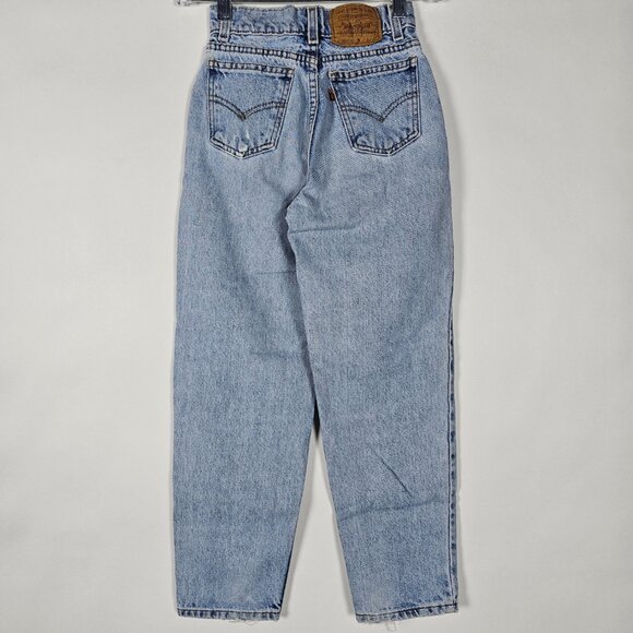 Vintage 90s Levis Orange Tab Slim Fit Cotton Womens Size 10 Blue Denim Jeans - Picture 2 of 12